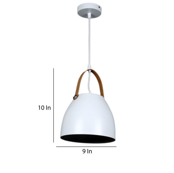 Axis Glow Metal Pendant White ML Drum Belt Hanging Light - Image 5