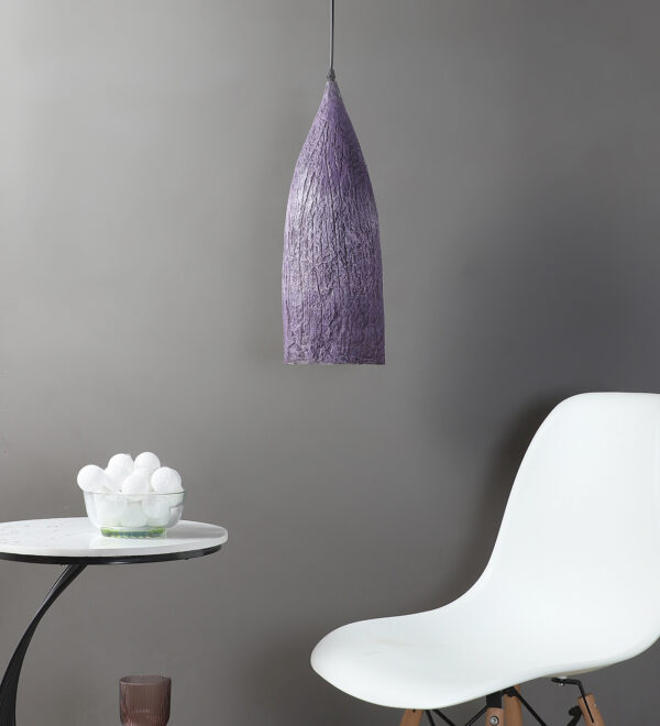 Vintage Radiance Fibre Ceiling Light Purple ML - 54 Hanging Light - Image 2