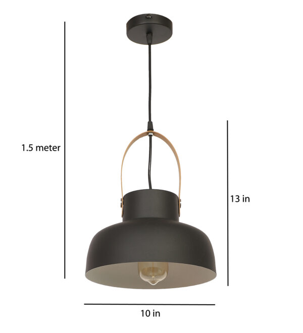 Halo Pendant Metal Ceiling Black ML – 511 Hanging Light - Image 5