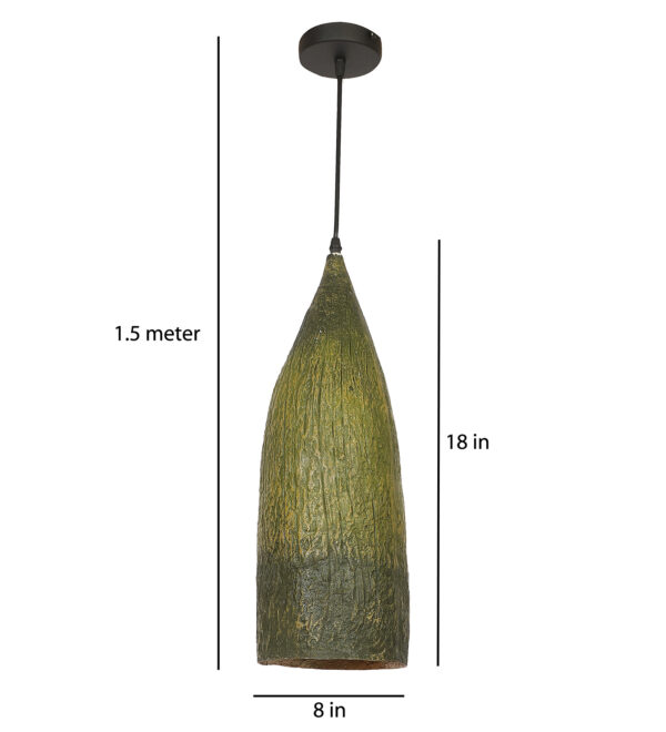 Vintage Radiance Fibre Ceiling Leaf Green ML - 54 Hanging Light - Image 5