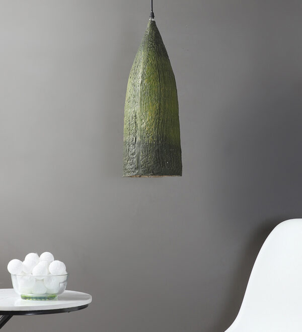 Vintage Radiance Fibre Ceiling Leaf Green ML - 54 Hanging Light - Image 2