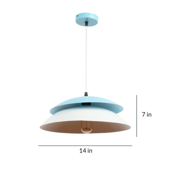 Orio Cool Blue Aluminium ML - DRUM Hanging Light - Image 5